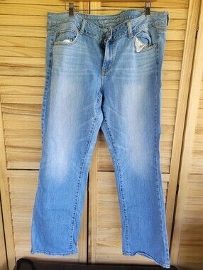 American Eagle Jeans Size 18 Short Stretch Light Wash Blue